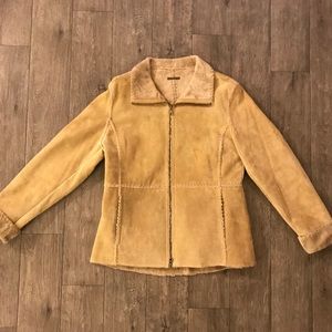 GUESS Womens Jacket Light Brown Leather Size Med